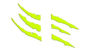 PAZUR DRAP RYSA PODZIELONY - DWIE CZĘŚCI - kolory neonowe