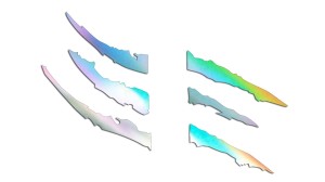 PAZUR DRAP RYSA PODZIELONY - DWIE CZĘŚCI - holograficzna