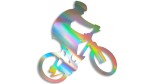 Naklejka ROWERZYSTA ROWER BIKER #2 MTB - holograficzna