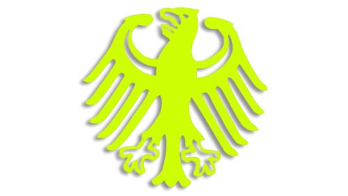 naklejka herb niemiec godlo zolta neon.jpg