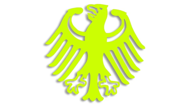 naklejka herb niemiec godlo zolta neon.jpg