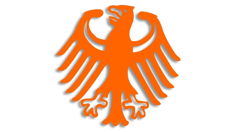naklejka herb niemiec godlo pomaranczowa neon.jpg