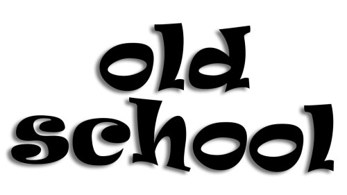 Naklejka Old School - styl retro klasyk - czarna