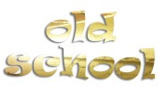 Naklejka Old School - styl retro klasyk - złoty chrom