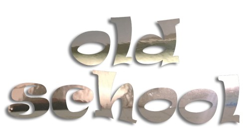 Naklejka Old School - styl retro klasyk - chrom