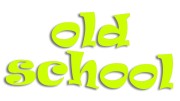 Naklejka Old School - styl retro klasyk - żółty neon