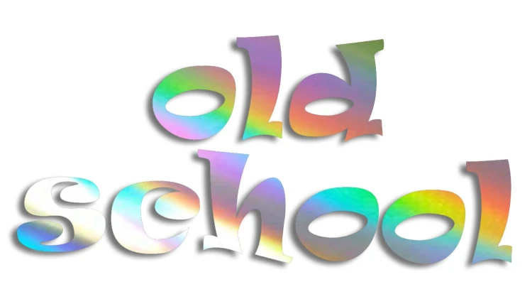Naklejka Old School - styl retro klasyk - holograficzna