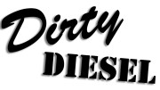 Naklejka na auto Dirty DIESEL napisy - styl Off Road i tuning - czarna