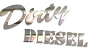 Naklejka na auto Dirty DIESEL napisy - styl Off Road i tuning - chrom