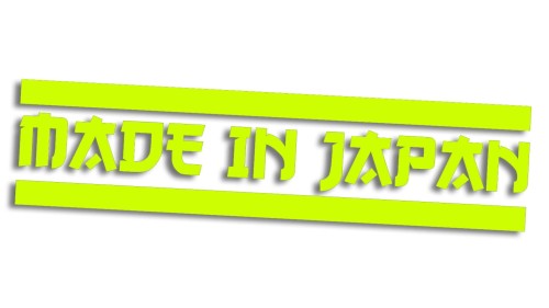 naklejka made in japan paski zolta neon.jpg
