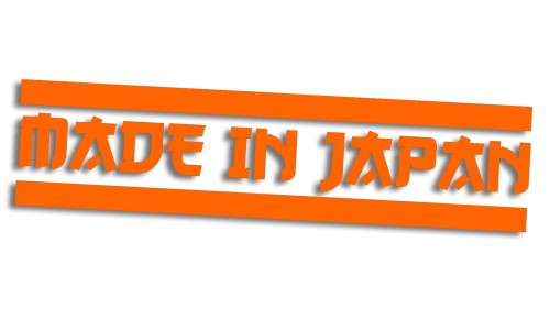 naklejka made in japan paski pomaranczowa neon.jpg