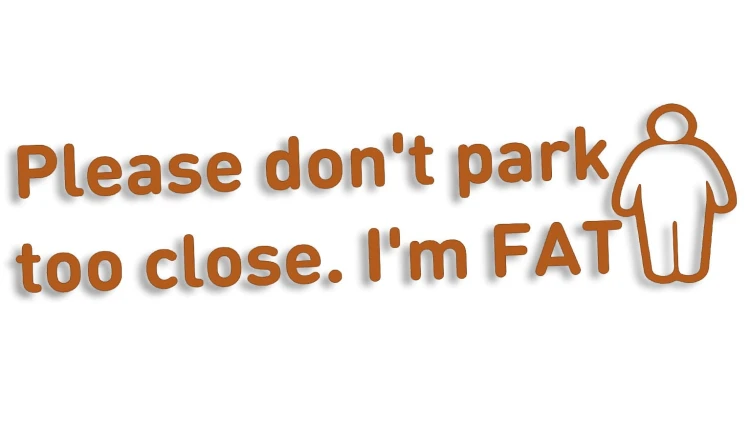 naklejka-please-dont-park-too-close-im-fat-brazowa.jpg