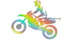 MOTOR ENDURO MOTOCROSS OFFROAD - holograficzna