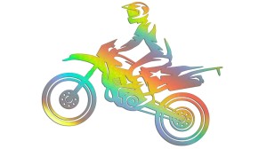 MOTOR ENDURO MOTOCROSS OFFROAD - holograficzna
