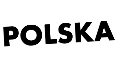 Naklejka na auto POLSKA napis na klapę szybę - oznaczenie kraju - czarna