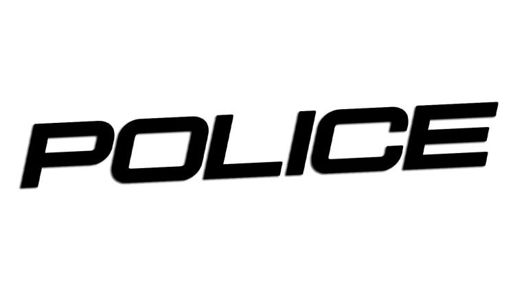 Naklejka samochodowa POLICE amerykański styl - czarna