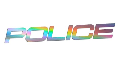 Naklejka samochodowa POLICE amerykański styl - holograficzna