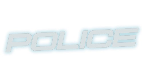 Naklejka samochodowa POLICE amerykański styl - odblaskowa