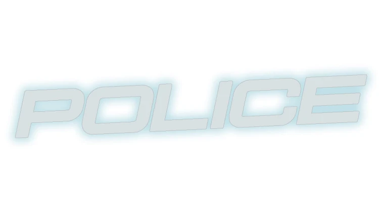 Naklejka samochodowa POLICE amerykański styl - odblaskowa