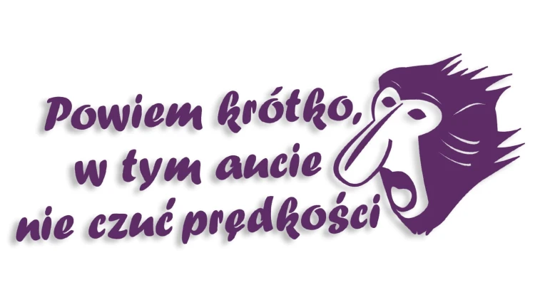 naklejka janusz nosacz powiem krotko w tym aucie nie czuc predkosci fioletowa.jpg