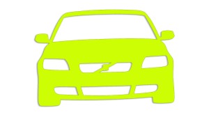 Volvo S40 II przód - kolory neonowe