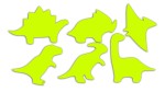 DINOZAURY - DINOZAUR 6 SZTUK - kolory neonowe