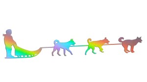 PSI ZAPRZĘG - PIES - holograficzna