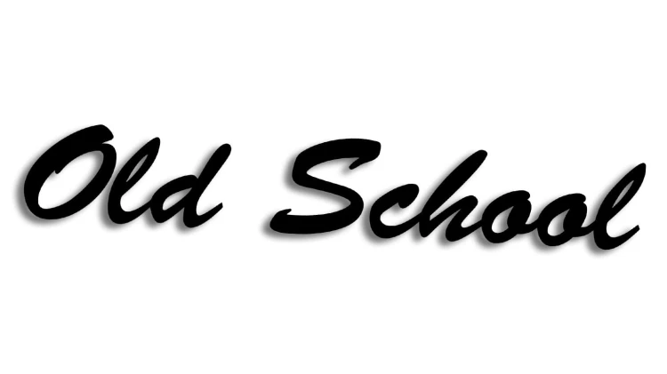 Naklejka Old School - styl kaligraficzny - czarna