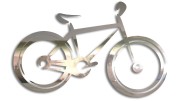 Naklejka rower MTB - nowoczesny kontur chrom