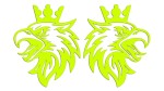 GRYF W KORONIE LEWA I PRAWA - kolory neonowe