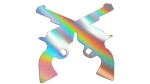 SKRZYŻOWANE REWOLWERY - PISTOLET - holograficzna