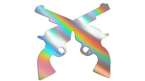 SKRZYŻOWANE REWOLWERY - PISTOLET - holograficzna