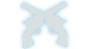 SKRZYŻOWANE REWOLWERY - PISTOLET - kolory odblaskowe