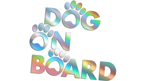 DOG ON BOARD - ŁAPKI - PIES W AUCIE - holograficzna