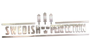 Naklejka SWEDISH PERFECTION (do Volvo Saab Scania) - kolory - chrom