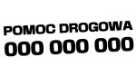 POMOC DROGOWA - NUMER TELEFONU - kolory - połysk/mat