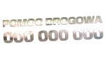 POMOC DROGOWA - NUMER TELEFONU - kolory - chrom