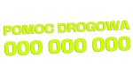 POMOC DROGOWA - NUMER TELEFONU - kolory neonowe