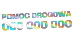 POMOC DROGOWA - NUMER TELEFONU - holograficzna
