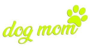 DOG MOM - PSIA MAMA - pies łapka - kolory neonowe