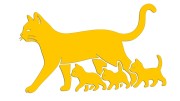 naklejka-kocica-i-male-kociaki-zolta.jpg