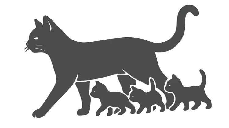 naklejka-kocica-i-male-kociaki-grafitowa.jpg