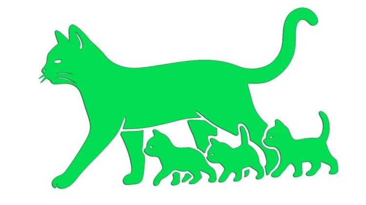 naklejka-kocica-i-male-kociaki-zielona-neon.jpg