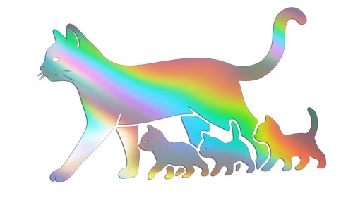 naklejka-kocica-i-male-kociaki-holograficzna.jpg