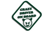 naklejka crazy driver on board ciemny zielony.jpg