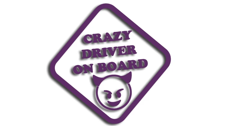 naklejka crazy driver on board fioletowa.jpg