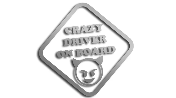 naklejka crazy driver on board srebrna.jpg