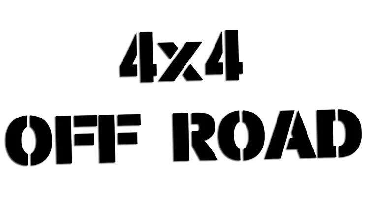Wycinana naklejka z folii bez tła 4x4 off road
