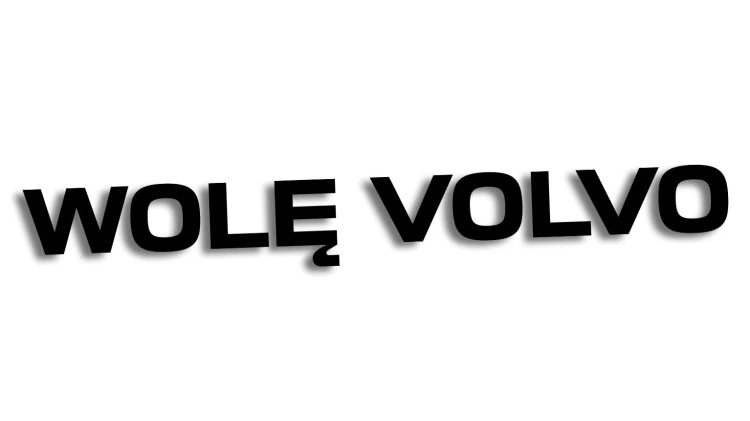 Naklejka samochodowa z napisem Wolę Volvo - humorystyczny akcent dla właścicieli Volvo czarna