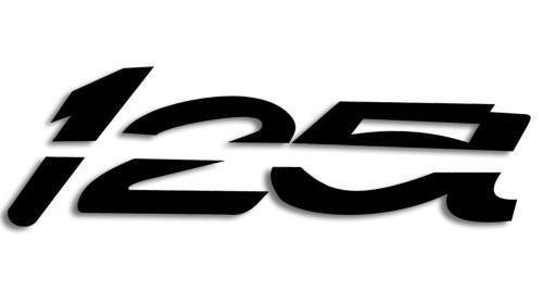 naklejka 125i na skuter lub motor czarna